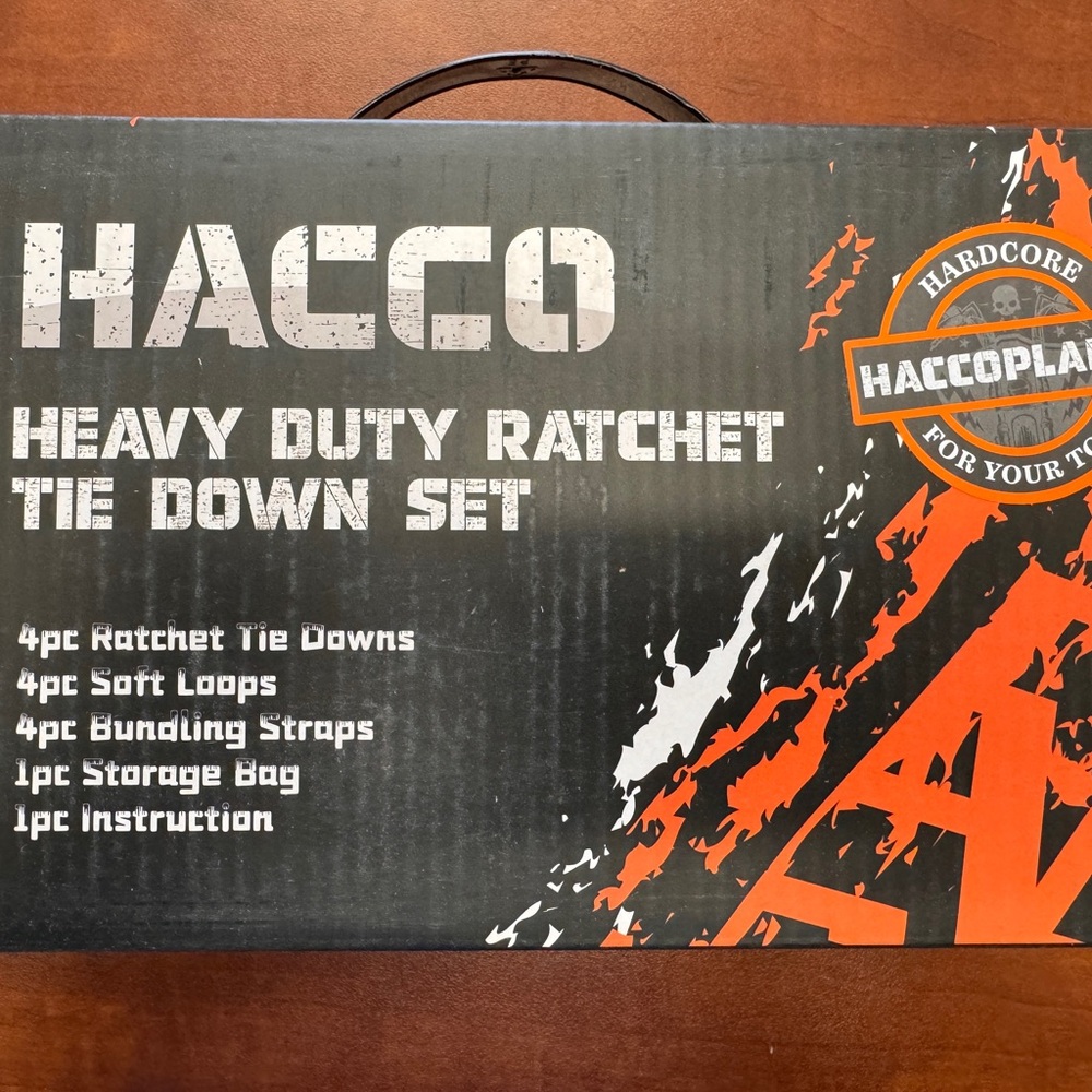 HACCO heavy duty, ratchet tie down set